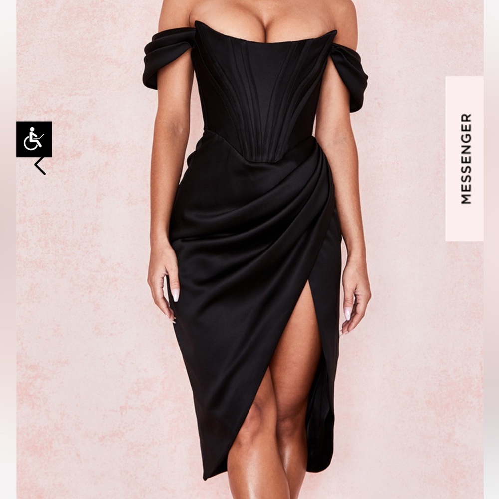 House of CB Loretta Black Dress M